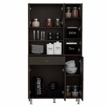 Load image into Gallery viewer, Kitchen Pantry Piacenza, Double Door Cabinet, Black Wengue Finish-6
