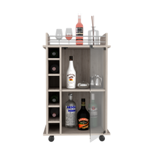 Load image into Gallery viewer, Bar Cart Baltimore, Six Wine Cubbies, Light Gray Finish-6
