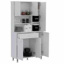 Load image into Gallery viewer, Kitchen Pantry Piacenza, Double Door Cabinet, White Finish-4
