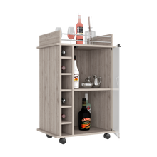 Load image into Gallery viewer, Bar Cart Baltimore, Six Wine Cubbies, Light Gray Finish-3
