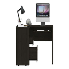 Load image into Gallery viewer, L-Shaped Desk Bradford, Keyboard Shelf, Black Wengue Finish-6
