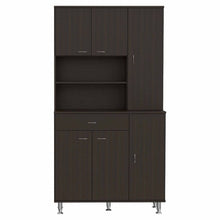 Load image into Gallery viewer, Kitchen Pantry Piacenza, Double Door Cabinet, Black Wengue Finish-5
