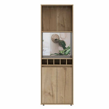 Load image into Gallery viewer, Bar Cabinet Tucson,Five Wine Cubbies, Light Oak Finish-5
