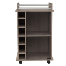 Load image into Gallery viewer, Bar Cart Baltimore, Six Wine Cubbies, Light Gray Finish-5
