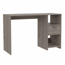 Load image into Gallery viewer, Computer Desk Odessa with Single Drawer and Open Storage Cabinets, Light Gray Finish-3
