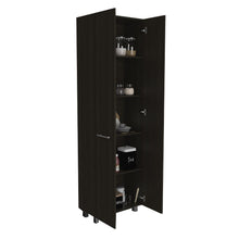 Load image into Gallery viewer, Pantry Cabinet Phoenix, Five Interior Shelves, Black Wengue Finish-4
