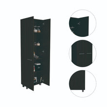 Load image into Gallery viewer, Pantry Cabinet Phoenix, Five Interior Shelves, Black Wengue Finish-2
