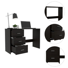 Load image into Gallery viewer, Writting Desk Riverside,Three Drawers, Black Wengue Finish-2
