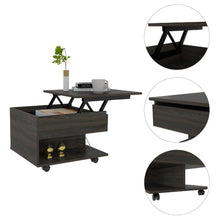 Load image into Gallery viewer, Lift Top Coffee Table Mercuri, Casters, Carbon Espresso Finish-6
