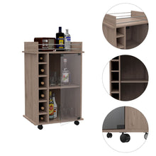 Load image into Gallery viewer, Bar Cart Baltimore, Six Wine Cubbies, Light Gray Finish-2
